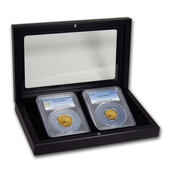 1910 2-Coin Indian Head Gold Denomination Set MS-62 PCGS 1910 2-Coin Indian Head Gold Denomination Set MS-62 PCGS